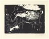 MARC CHAGALL Group of 6 wood engravings.